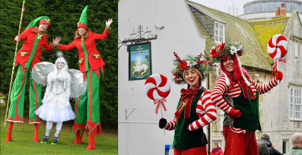 Christmas Market stiltwalkers